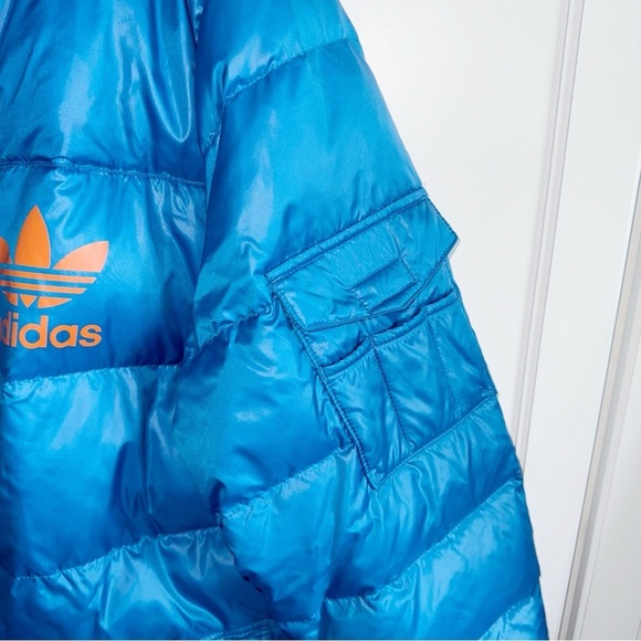 Adidas Adicolor Down Puffer Jacket Blue Sz Large - Picture 14 of 16